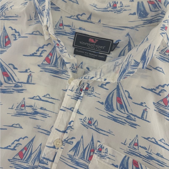 Vineyard vines men’s classic fit printed Murray shirt short sleeve size S - Picture 1 of 12